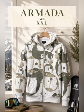 Armada Savage Full Zip Fleece Ski Jacket Hoodie XXL